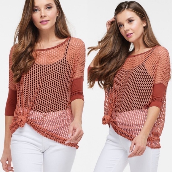 🎊hp 5-5-19🎊 Black Mesh Loose Fit Top - Picture 5 of 8